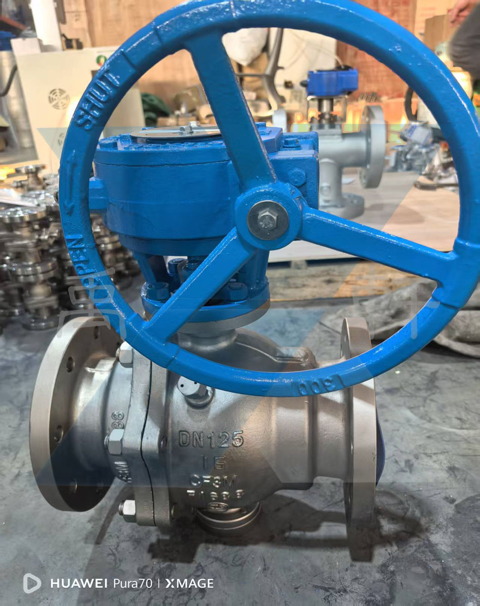 QDX3-5蜗轮箱配套Q341F-DN125不锈钢球阀—阀门调节控制高效应用(图1)