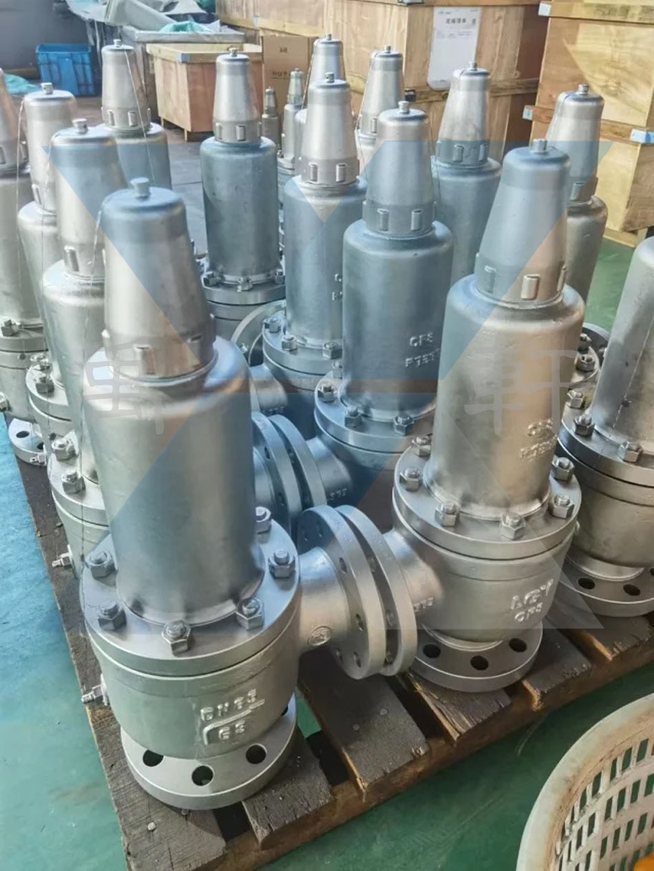 A42Y-63P-DN65不锈钢安全阀准备交付锦州某制药厂区氢气管道应用(图1) A42Y-63P-DN65不锈钢安全阀准备交付锦州某制药厂区氢气管道应用(图1)