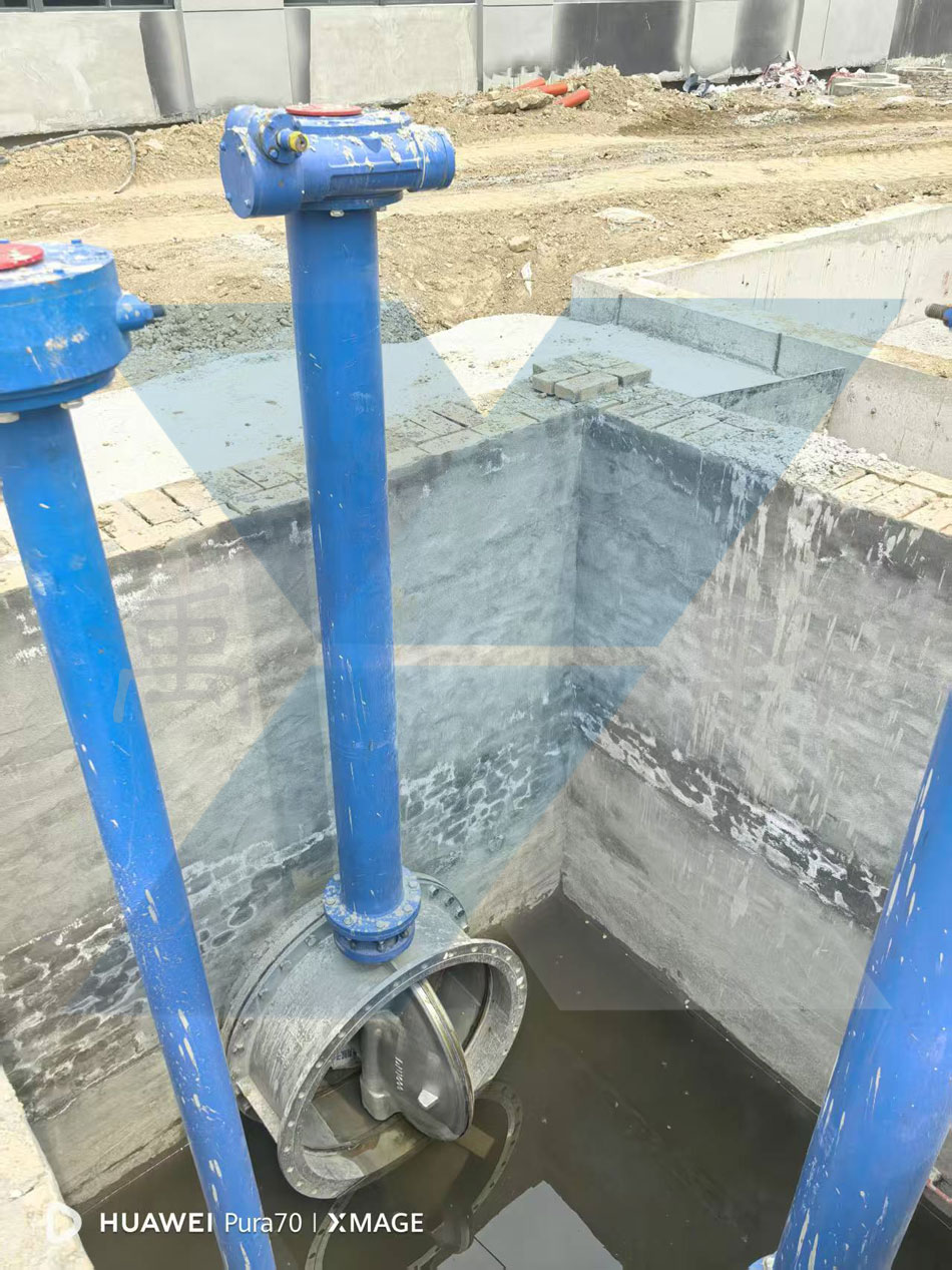 QDX3手动阀门驱动装置配套法兰蝶阀在地下废水处理管道中的应用(图1)