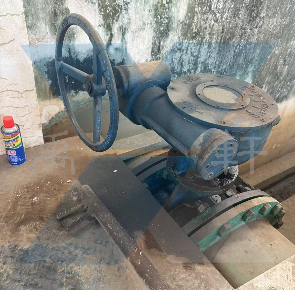 QDX3‑S8二级蜗轮箱助力云南污水厂DN800蝶阀手动装置升级(图1)